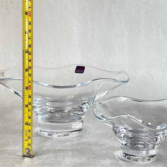Vintage Simon Pearce Wave Bowls Set of 2 - Large and Small - Picture 7 of 16